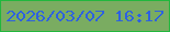 文字の大きさ：2、枠の色：21b73e、背景の色：7aac61、文字の色：2d61e1 無料ブログパーツのブログ時計