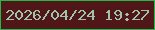 文字の大きさ：2、枠の色：21b94b、背景の色：511617、文字の色：9ec4ac 無料ブログパーツのブログ時計