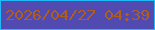 文字の大きさ：5、枠の色：21baf9、背景の色：504ab1、文字の色：b05d1e 無料ブログパーツのブログ時計