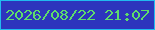 文字の大きさ：2、枠の色：21bbef、背景の色：2d35bd、文字の色：5edc6b 無料ブログパーツのブログ時計