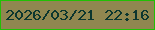 文字の大きさ：2、枠の色：21c004、背景の色：908750、文字の色：0c362f 無料ブログパーツのブログ時計