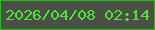 文字の大きさ：4、枠の色：21c112、背景の色：4b5047、文字の色：4ee535 無料ブログパーツのブログ時計