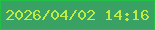 文字の大きさ：4、枠の色：21c144、背景の色：39a163、文字の色：beec46 無料ブログパーツのブログ時計