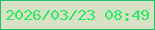文字の大きさ：1、枠の色：21c16a、背景の色：d8e1c6、文字の色：2bec60 無料ブログパーツのブログ時計