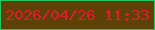 文字の大きさ：4、枠の色：21c762、背景の色：5e4107、文字の色：de1d2d 無料ブログパーツのブログ時計