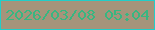 文字の大きさ：2、枠の色：21cec9、背景の色：a5947b、文字の色：38b681 無料ブログパーツのブログ時計