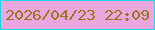 文字の大きさ：3、枠の色：21d3e3、背景の色：eca6df、文字の色：95791f 無料ブログパーツのブログ時計