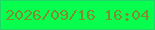 文字の大きさ：2、枠の色：21d569、背景の色：07ff4d、文字の色：7d8e32 無料ブログパーツのブログ時計