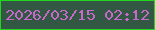 文字の大きさ：1、枠の色：21d61c、背景の色：325743、文字の色：c669c9 無料ブログパーツのブログ時計