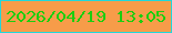 文字の大きさ：5、枠の色：21d8da、背景の色：f79c49、文字の色：1cce0f 無料ブログパーツのブログ時計