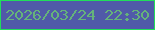 文字の大きさ：5、枠の色：21de5a、背景の色：505aa8、文字の色：65b37a 無料ブログパーツのブログ時計