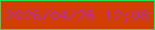 文字の大きさ：5、枠の色：21e25c、背景の色：d43d03、文字の色：b83293 無料ブログパーツのブログ時計