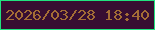 文字の大きさ：4、枠の色：21e27f、背景の色：370e32、文字の色：a46d35 無料ブログパーツのブログ時計