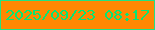 文字の大きさ：1、枠の色：21e283、背景の色：ff8802、文字の色：06e574 無料ブログパーツのブログ時計