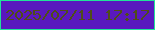 文字の大きさ：3、枠の色：21e299、背景の色：5918be、文字の色：4f4d18 無料ブログパーツのブログ時計