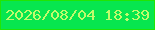 文字の大きさ：1、枠の色：21e504、背景の色：07e64f、文字の色：c0fb6c 無料ブログパーツのブログ時計
