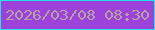 文字の大きさ：1、枠の色：21e5e8、背景の色：9c41da、文字の色：b6a2a4 無料ブログパーツのブログ時計