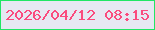 文字の大きさ：3、枠の色：21e664、背景の色：e6e8f2、文字の色：fa4b7e 無料ブログパーツのブログ時計