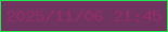 文字の大きさ：3、枠の色：21e74f、背景の色：6f345f、文字の色：922c6b 無料ブログパーツのブログ時計