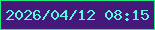 文字の大きさ：3、枠の色：21eb7e、背景の色：45197a、文字の色：55fadf 無料ブログパーツのブログ時計