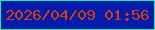 文字の大きさ：2、枠の色：21ed96、背景の色：011cac、文字の色：d53d10 無料ブログパーツのブログ時計