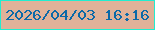 文字の大きさ：4、枠の色：21edd0、背景の色：e0b299、文字の色：0c69a8 無料ブログパーツのブログ時計