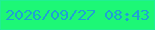 文字の大きさ：5、枠の色：21ee94、背景の色：1df776、文字の色：1fa1d3 無料ブログパーツのブログ時計