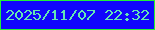 文字の大きさ：4、枠の色：21f234、背景の色：1106fc、文字の色：64e7b4 無料ブログパーツのブログ時計