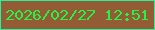 文字の大きさ：3、枠の色：21f49a、背景の色：935c35、文字の色：25f345 無料ブログパーツのブログ時計