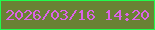 文字の大きさ：5、枠の色：21fb4d、背景の色：698234、文字の色：db63e7 無料ブログパーツのブログ時計