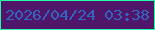 文字の大きさ：3、枠の色：21fca8、背景の色：501669、文字の色：3264c0 無料ブログパーツのブログ時計