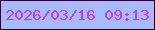 文字の大きさ：4、枠の色：220142、背景の色：a6bbf7、文字の色：c239f0 無料ブログパーツのブログ時計