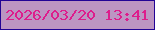 文字の大きさ：1、枠の色：220395、背景の色：bc95c2、文字の色：dd1d8c 無料ブログパーツのブログ時計
