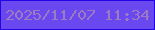 文字の大きさ：5、枠の色：2204e5、背景の色：6948ef、文字の色：9c7bc1 無料ブログパーツのブログ時計