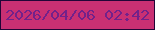 文字の大きさ：1、枠の色：220537、背景の色：c93073、文字の色：72218a 無料ブログパーツのブログ時計