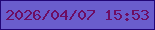 文字の大きさ：3、枠の色：220677、背景の色：6a5dcd、文字の色：6d0d63 無料ブログパーツのブログ時計