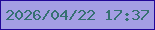 文字の大きさ：5、枠の色：220797、背景の色：a49ee3、文字の色：367072 無料ブログパーツのブログ時計