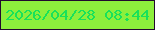 文字の大きさ：5、枠の色：22092e、背景の色：8def3c、文字の色：18e15a 無料ブログパーツのブログ時計