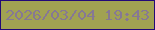 文字の大きさ：5、枠の色：220978、背景の色：a1a252、文字の色：867894 無料ブログパーツのブログ時計