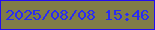 文字の大きさ：1、枠の色：220df2、背景の色：807c48、文字の色：292bf3 無料ブログパーツのブログ時計