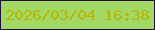 文字の大きさ：3、枠の色：220f3b、背景の色：a2d864、文字の色：b8b603 無料ブログパーツのブログ時計