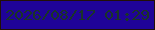 文字の大きさ：2、枠の色：221006、背景の色：1f0398、文字の色：1a3429 無料ブログパーツのブログ時計