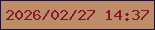 文字の大きさ：2、枠の色：221230、背景の色：bd8d6a、文字の色：881927 無料ブログパーツのブログ時計