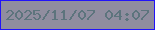 文字の大きさ：4、枠の色：2213f9、背景の色：908d9f、文字の色：5d747d 無料ブログパーツのブログ時計