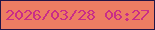 文字の大きさ：3、枠の色：221546、背景の色：ed7d63、文字の色：ca2d87 無料ブログパーツのブログ時計