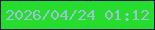 文字の大きさ：2、枠の色：221753、背景の色：26dc2d、文字の色：9cc3d5 無料ブログパーツのブログ時計