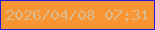 文字の大きさ：4、枠の色：2217db、背景の色：f89532、文字の色：dcba8b 無料ブログパーツのブログ時計