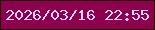 文字の大きさ：4、枠の色：221806、背景の色：8d004b、文字の色：fbd2ff 無料ブログパーツのブログ時計