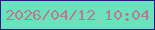 文字の大きさ：2、枠の色：221a82、背景の色：6be2bf、文字の色：b97c8b 無料ブログパーツのブログ時計