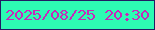文字の大きさ：3、枠の色：221c63、背景の色：2dfbb3、文字の色：c828ba 無料ブログパーツのブログ時計
